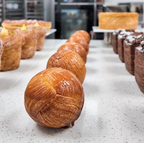 cube, cocoa, croissant, lamination, butter, butter sheet, croissant cube, alexis bouillet